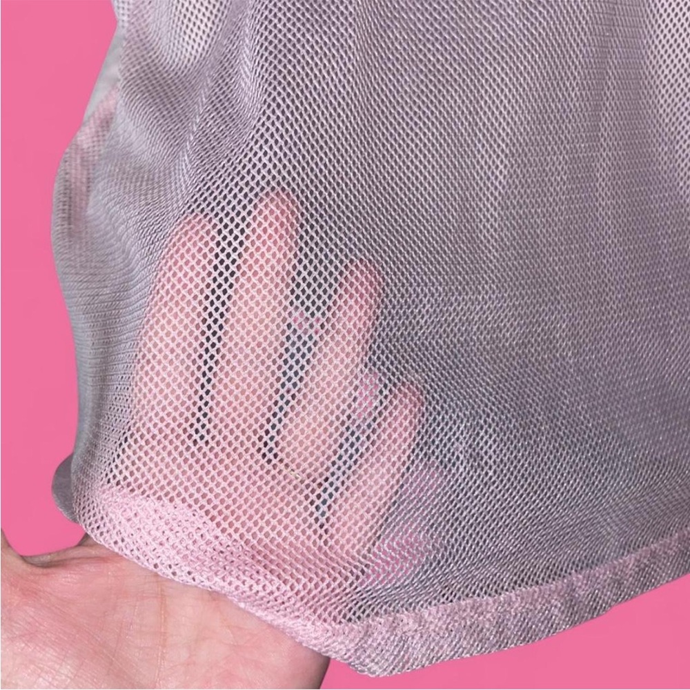Mesh Back Motivational Pink Racerback Tank Top M - Picture 4 of 9